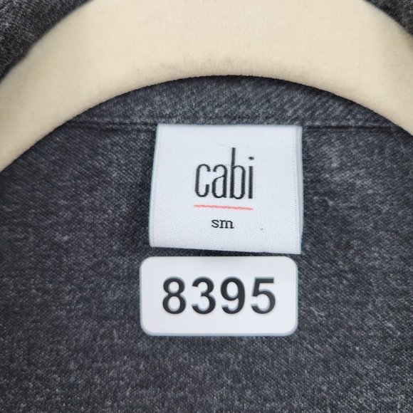 Cabi Jacket Womens Small Gray Ponte Knit Crew Blazer Stretch Notch Lapel Career - Picture 8 of 12